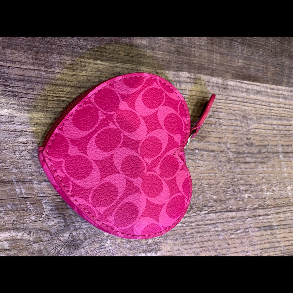Coach Coin Purse Heart Shaped